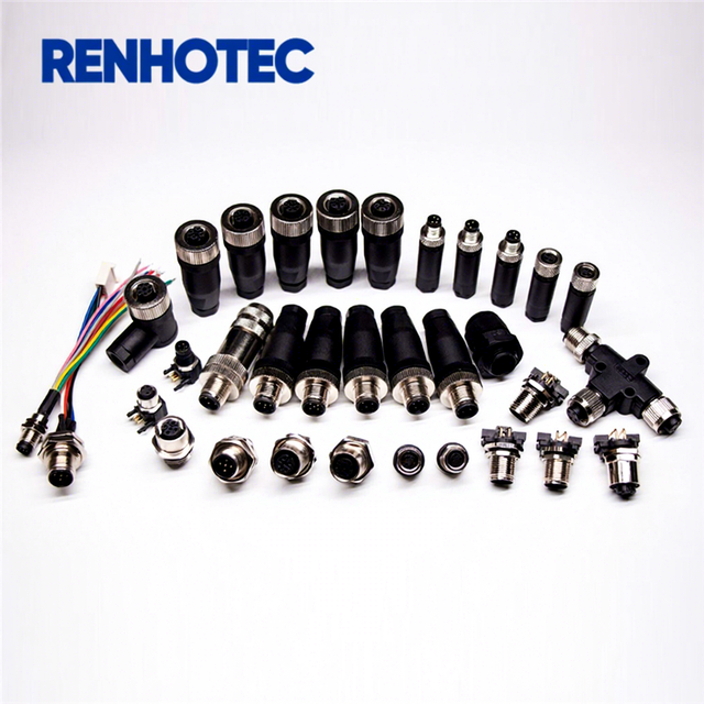 M12 Male to Female Molding Cable 3 4 5 8 12 Pins Industrial IP67 Waterproof Electrical Circular Sensor Connector Custom Length