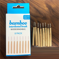 Sikat gigi Interdental alami Eco, sikat gigi Interdental gagang bambu, sikat gigi Interdental, sikat Dental