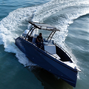 Bateau de pêche et de loisirs artisanal en fibre de verre Galaxy 23FT gris avec réservoir de carburant - Product Image 1