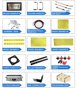 EU Stock 48V 280Ah/300Ah 304Ah 314Ah Prismatic Metal Case Empty Vertical Stackable <b>Battery</b> Box V19 <b>Lithium</b> Pack DIY Kit LCD - Product Image 5