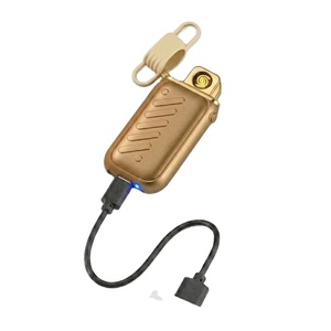 High-Tech Gear 50K Metal USB <b>Lighter</b> <b>Windproof</b> Rechargeable Electronic <b>Lighter</b> Compatible with Tobacco Shop Inventory - Product Image 4