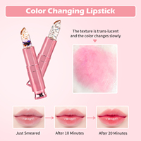 Rouge à lèvres en gelée de fleurs sous forme de crème baume à lèvres en cristal magique avec produit de maquillage polyvalent magique à changement de couleur