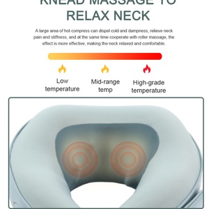 Hot Selling Electric U Shaped Travel Pillow Automatic Inflation Pillow <b>Massager</b> Easy Storage <b>Neck</b> Massage Pillow - Product Image 2