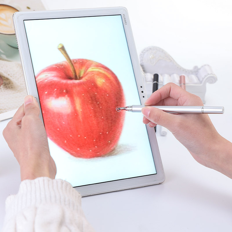 По индивидуальному заказу «2 в 1 стилус для сенсорного экрана с логотипом общего емкостный стилус высокой чувствительности стилус