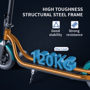 Scooter Eléctrico Plegable de Dos Ruedas, Diseño Nuevo y Económico, Personalizable, Potente, de Largo Alcance, Rápido, para Adultos, K10, Plegable, 350w, para Golf - Product Image 5