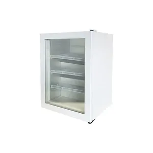 Mini-bar intelligent 98L <span class=keywords><strong>pour</strong></span> hôtel, <span class=keywords><strong>congélateur</strong></span> commercial et domestique <span class=keywords><strong>pour</strong></span> crème glacée avec portes vitrées, refroidissement direct - Product Image 1