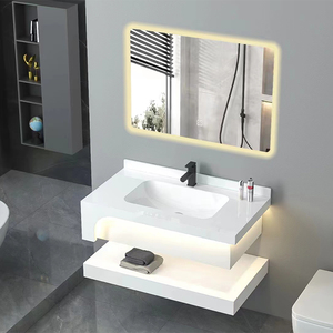 Mueble de Baño Flotante de Lujo para Hotel, con Lavabo de <span class=keywords><strong>Roca</strong></span> de Pizarra, Venta al Por Mayor de Fábrica - Product Image 5