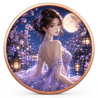 Pièce de monnaie en cuivre pur 999 de 1 oz, plusieurs types, thème Urbain Fashionista, couleur haute définition, édition collector 3D