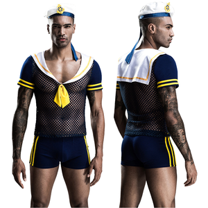 Disfraz de Marinero para Hombre, Disfraz de Cosplay para TV y Cine, Halloween, Purim, Carnaval, Fiesta Nocturna, Sexy, de Poliéster - Product Image 1