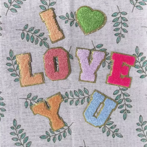 Parches de Letras de Chenilla de 2.16 Pulgadas de la <span class=keywords><strong>A</strong></span> <span class=keywords><strong>a</strong></span> la Z, Termoadhesivos, 10 Colores, Parches de Letras de Chenilla con Brillantina para Ropa, Venta al Por Mayor - Product Image 2