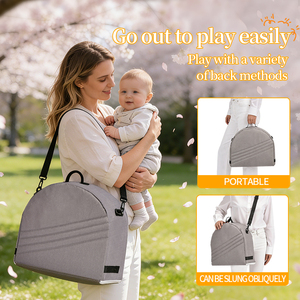 Lit de bébé pliable portable multifonctionnel, sac de voyage pour maman, sac de couchage pour nouveau-né résistant à la pression, lit gigogne en polyester et coton - Product Image 2