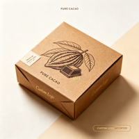 Boîte pliante en papier kraft personnalisée pour chocolats et confiseries