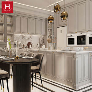 HAPPY HOUSES Mobili da Cucina di Lusso in Legno Massello Stile Francese con Isola, Set Neoclassico Personalizzato <span class=keywords><strong>per</strong></span> <span class=keywords><strong>Cucine</strong></span> di Ville di Lusso - Product Image 6