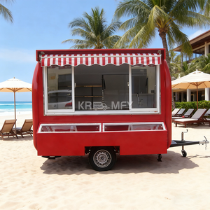 Outdoor Towable Mobile Hot <b>Dog</b> Vans <b>Bubble</b> Tea Concession Trailer Ice Cream Trailers Fully Equipped Kitchen Street Food Cart - Product Image 4
