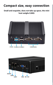 Không Quạt Nhỏ Gọn Barebone 4GB RAM 64GB SSD Wifi <span class=keywords><strong>Mini</strong></span> PC Trường Hợp Hộp Nhỏ Trường Hợp Hộp Máy Tính Để Bàn Máy Chủ Nhà Văn Phòng Chơi Game Sử Dụng - Product Image 4