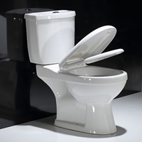Inodoro Sanitaire pas cher économique Suite Twyford Wc Salle de bain Céramique Piédestal Lavabo Évier et Siphonique Ensemble de Toilette Deux Pièces