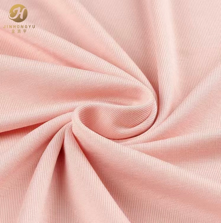 High-quality 200 GSM Bamboofiber1X1 Rib Fabric Antibacterial Bamboo Fiber Fabric for Underwear Knitted Garments