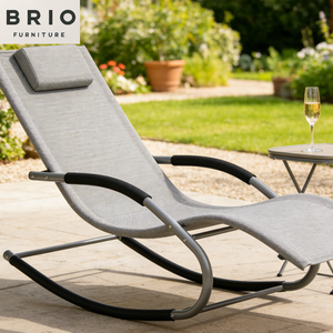 Silla Mecedora de Patio en Oferta, Silla Mecedora Curva <span class=keywords><strong>con</strong></span> Cojín para <span class=keywords><strong>Playa</strong></span>, Jardín, <span class=keywords><strong>Piscina</strong></span>, Interior y Exterior - Product Image 2