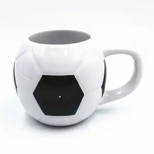 GZYSL Novelty creative souvenirs gift ceramic football mug design ball shape sport soccer mug porcelain beer mug