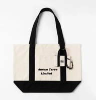 Bolsa de Lona Reforzada Estructurada, con Logotipo Bordado ODM, Bolsillo Interior con Cremallera, Resistente, para Ferias Comerciales, Proveedor al por Mayor