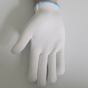 Guantes de trabajo, protectores, resistentes al desgaste, antideslizantes, hechos de algodón puro, hilo de algodón blanco grueso, nailon, aptos para hombre - Product Image 3