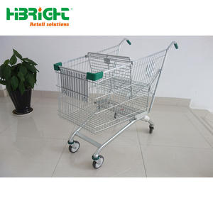 Chariot de courses pour enfants avec siège intégré - Chariot de courses de supermarché sécurisé en acier métallique avec structure en maille et roulettes - Product Image 3