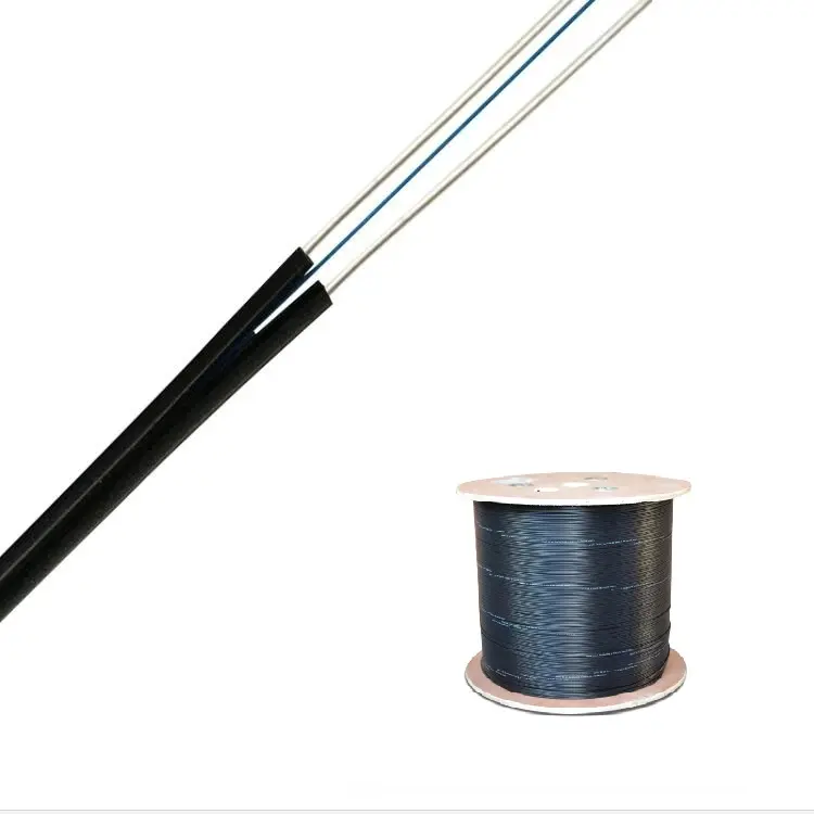 G657A2 Outdoor Drop Wire FTTH Drop Fiber Cable 1/2/4 Core Cabo Fibra Optica Drop Wire Telephone Cable