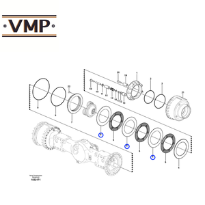 VOE11143287-disco de fricción para A35E, A35F, A35G, A40E, A40F, A40G, articulados, VMP, piezas de repuesto para maquinaria de construcción - Product Image 2