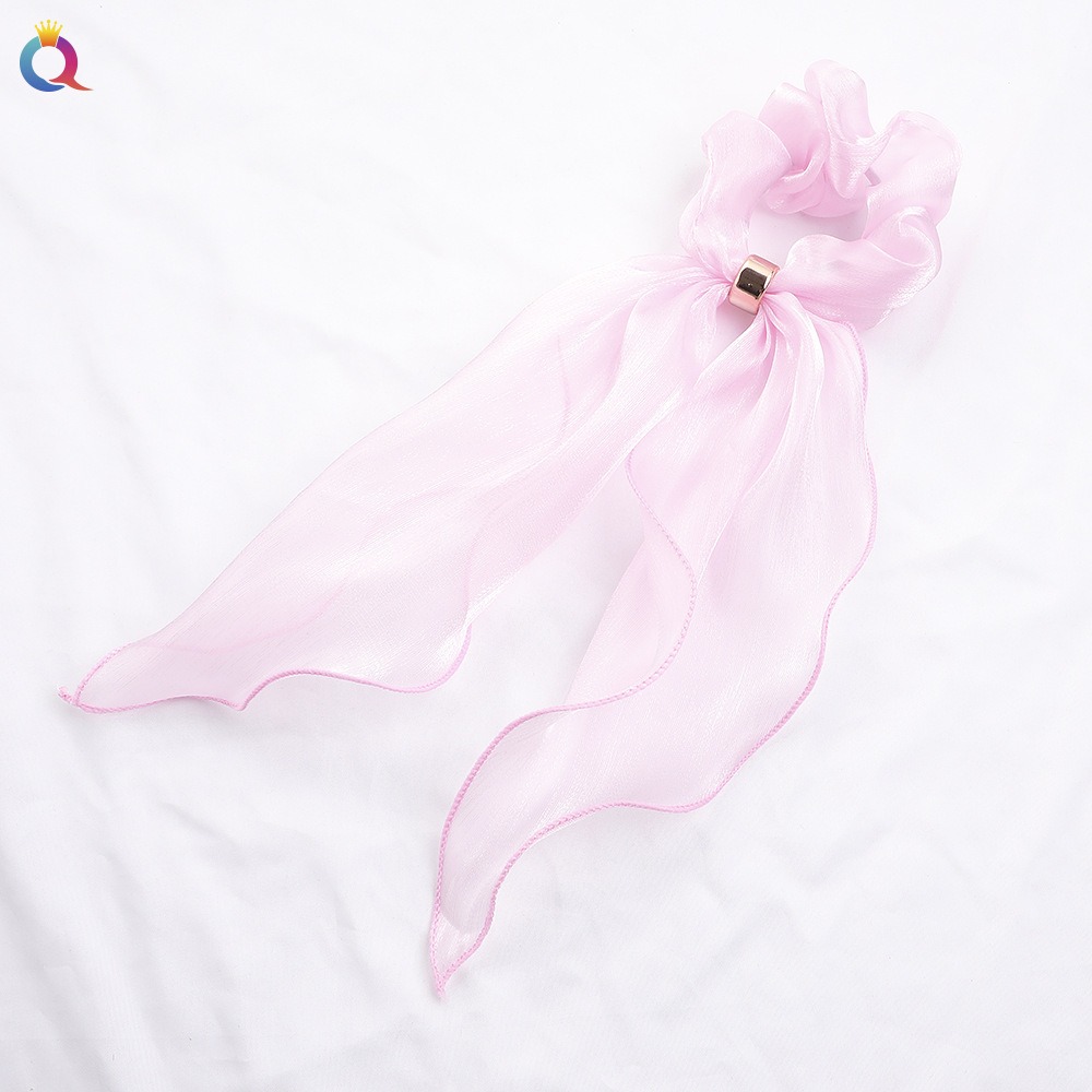 Boucle dorée en gaze brillante B203 - Rose