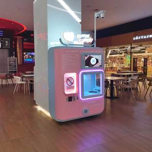 Máquina Expendedora de Algodón de Azúcar Automática, Estilo Pastel, con Pago por Monedas/Billetes/Código QR, para Eventos, Carnavales y Fiestas - Product Image 2