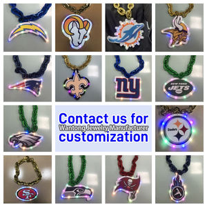 Collier à grande chaîne avec logo de l'équipe des Cleveland Browns (USA) pour fans, style Hip Hop, LED 3D en mousse EVA, bijoux de mode en gros - Product Image 4