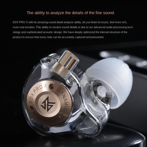 KZ-EDX Casque intra-auriculaire à bobine mobile <span class=keywords><strong>PRO</strong></span> <span class=keywords><strong>X</strong></span> 3.5mm Annulation active du bruit (ANC) Contrôle filaire Mac LHDC pour ordinateur portable - Product Image 4
