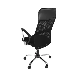 Tinggi Kembali dengan Harga Murah Hitam Penuh Putar Kain Kursi Nilon Mesh Komputer Kursi Kantor Ergonomis Kursi Putar Kain Berlapis Kain