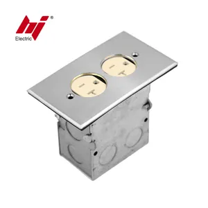 Floor Outlet Box Single Series Floor Box with Receptacle and Junction Floor Outlet Box