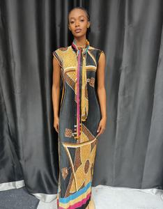 Thời Trang Mới Dài Lụa Polyester Khăn Với Mô Hình Hình Học Cho Amazon Phụ Nữ Của Phong Cách Khăn Choàng Cho Hồi Giáo Headscarf - Product Image 5