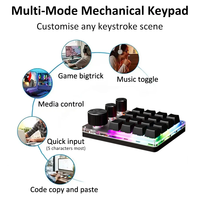 Teclado Mecánico Personalizado USB 2.4G con Bluetooth, 3 Modos, Perilla de Volumen, Programación de Macros, 16 Teclas para Juegos