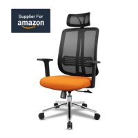Chaise de bureau en maille à dossier haut avec appui-tête Silla chaise d'ordinateur de secrétariat Sillas Gerenciales Cadeira Operacional