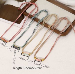 Vente en gros de cordon coloré de Bohème, collier pendentif en acier inoxydable époxy avec goutte d'huile, bijoux fantaisie gravés AMOUR HAPPY <span class=keywords><strong>LOVE</strong></span> - Product Image 4