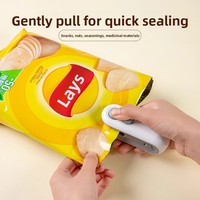 Petite machine portative rechargeable à sceller et à couper le sac de croustilles de pommes de terre scellant le cou pour sac alimentaire en plastique
