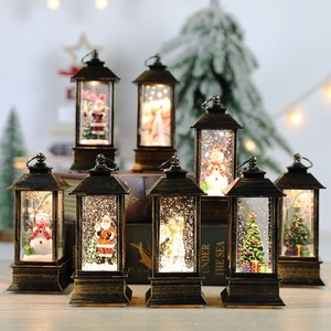 Light up Plastic <b>Lanterns</b> <b>Christmas</b> Decorations Santa Claus Snowman Elk for Parties Battery Powered - Product Image 1