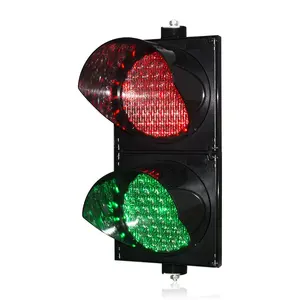Super bright red green 2 aspects car 200mm led traffic signal light with PC housing