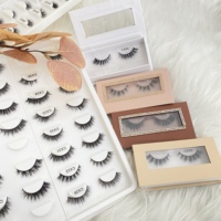Vente en gros de cils en vison véritable de 10-12 mm, cils entiers, effet naturel, marque privée, fournisseurs de faux cils avec emballage personnalisé
