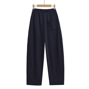 <span class=keywords><strong>Pantalon</strong></span> de survêtement taille haute pour <span class=keywords><strong>femme</strong></span> <span class=keywords><strong>en</strong></span> velours côtelé taille élastique Hip Hop <span class=keywords><strong>pantalon</strong></span> coupe ample pour l'automne hiver - Product Image 2