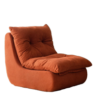 Fauteuil de salon moderne en velours écologique, inclinable et réglable, fauteuil de relaxation individuel de luxe confortable pour appartement et centre commercial