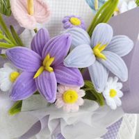 Bouquet de fleurs artificielles mélangées torsadées au crochet, fait main, lavable, respectueux de l'environnement, cadeau idéal pour la remise des diplômes et Pâques