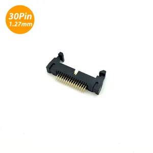 1.27mm Pitch 30 Pin DC2 IDC Socket Male Connector Ejector Header For Pitch Flat Cable