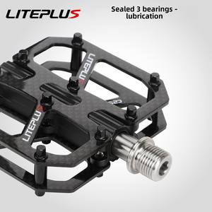 <span class=keywords><strong>Pedales</strong></span> <span class=keywords><strong>de</strong></span> <span class=keywords><strong>Bicicleta</strong></span> Liteplus <span class=keywords><strong>de</strong></span> Fibra <span class=keywords><strong>de</strong></span> Carbono, <span class=keywords><strong>Eje</strong></span> <span class=keywords><strong>de</strong></span> Titanio Ligero, Plegables, para <span class=keywords><strong>Bicicleta</strong></span> BMX/Crucero/Ruta/Montaña, con Rodamientos - Product Image 3