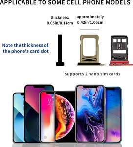 Teléfonos Android y <span class=keywords><strong>Apple</strong></span> con activación rápida de <span class=keywords><strong>SIM</strong></span> Ranura para tarjeta <span class=keywords><strong>Nano</strong></span> <span class=keywords><strong>SIM</strong></span> externa Adaptador convertidor de tarjeta <span class=keywords><strong>SIM</strong></span> de teléfono celular de plástico - Product Image 2