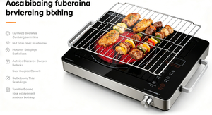Table de cuisson électrique infrarouge avec grille, cuisinière portable multifonctionnelle pour la cuisson au barbecue <span class=keywords><strong>en</strong></span> intérieur et <span class=keywords><strong>en</strong></span> extérieur - Product Image 2