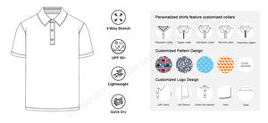 Camisetas de Golf Personalizadas con Logotipo Sublimado, Impresión Completa, Atléticas, de Alta Calidad, de Poliéster y Elastano, Camiseta Polo Premium para Hombre - Product Image 6